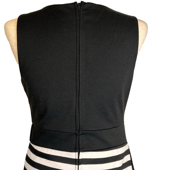 Maurices Black White Striped Sleeveless Sheath Dress NWT Size 9/10 #H1013 - Picture 6 of 11